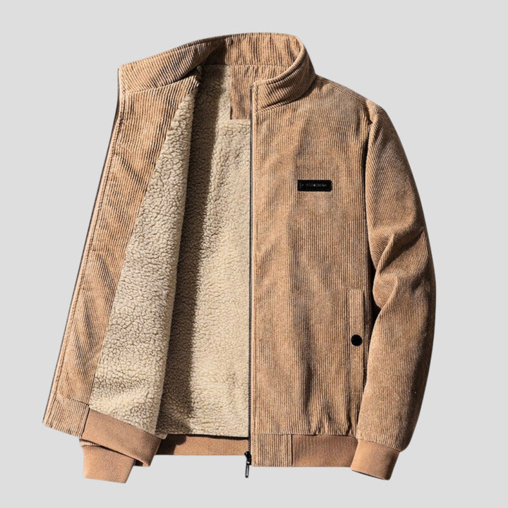 Victor | Jachetă din catifea cu guler înalt