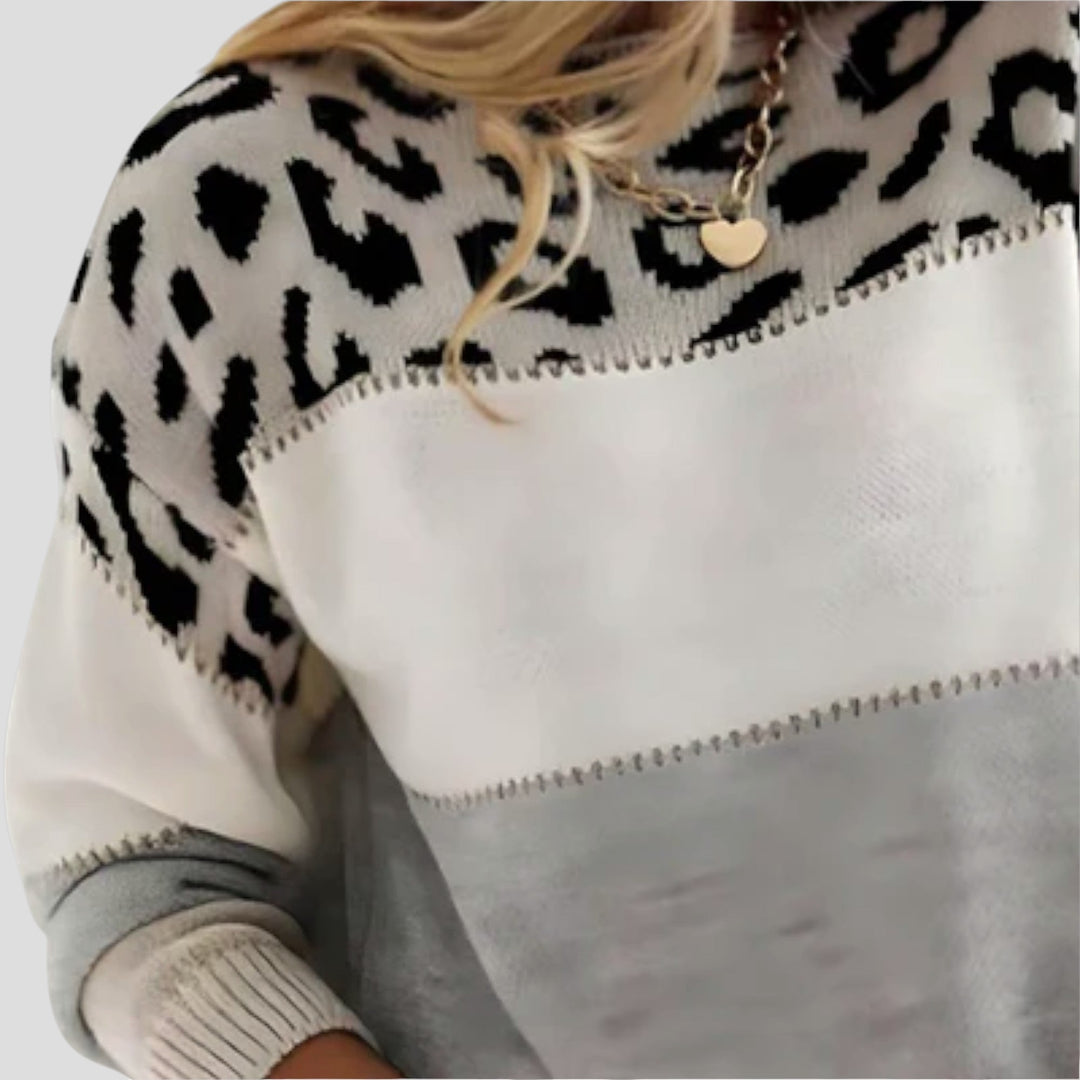 Cheyenne | Pulover confortabil cu imprimeu leopard