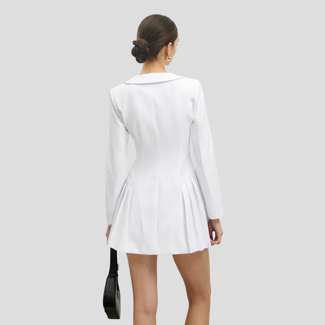 Maria - Rochie Corset Plisată cu Rever